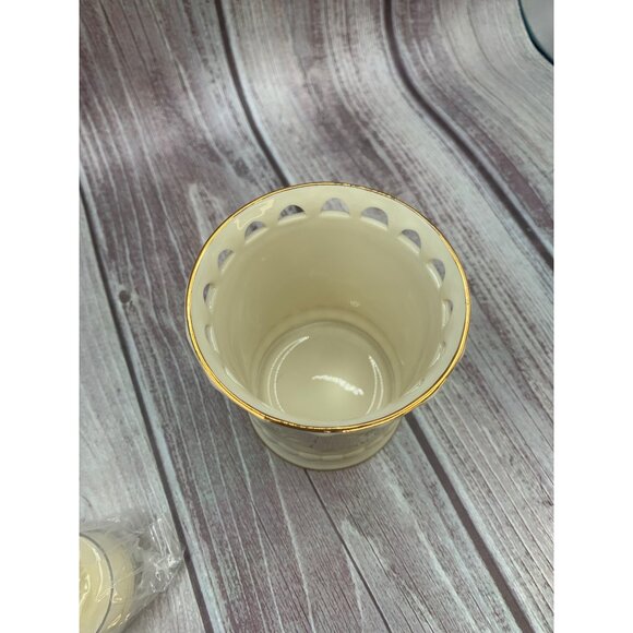 Lenox Flower Candle Holder Fine Ivory China 2004 Handcrafted with candle - Picture 8 of 12